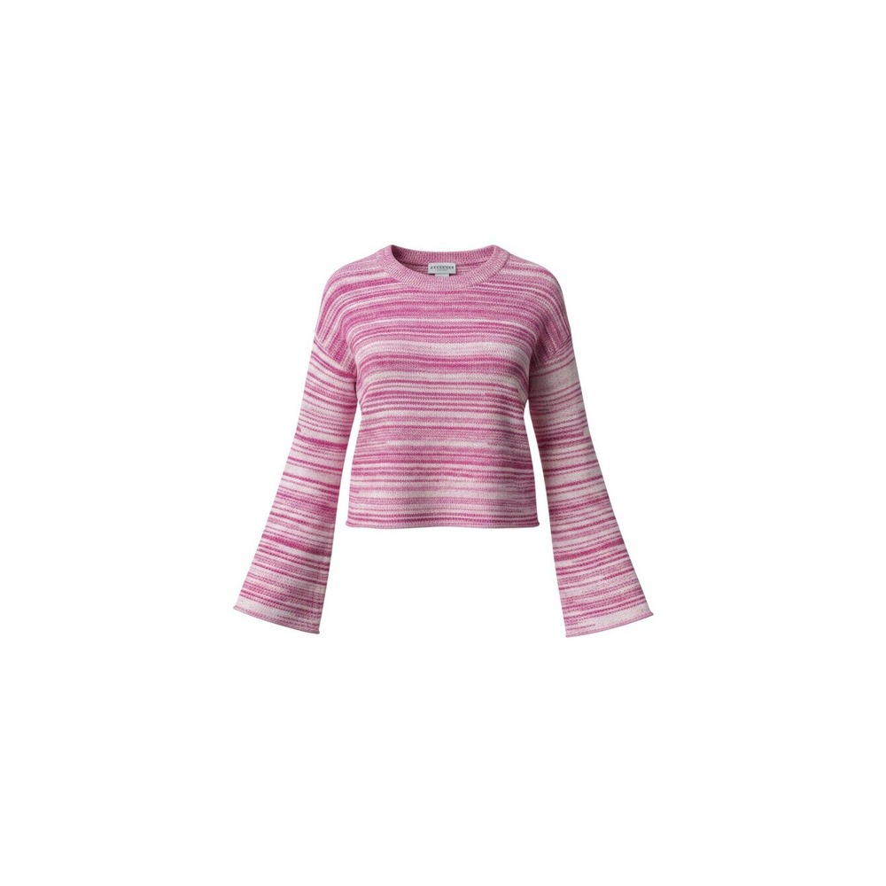Arizona Jean Co Sweater Womens L Pink Excellent Space Dye Cropped Bell Sleeve